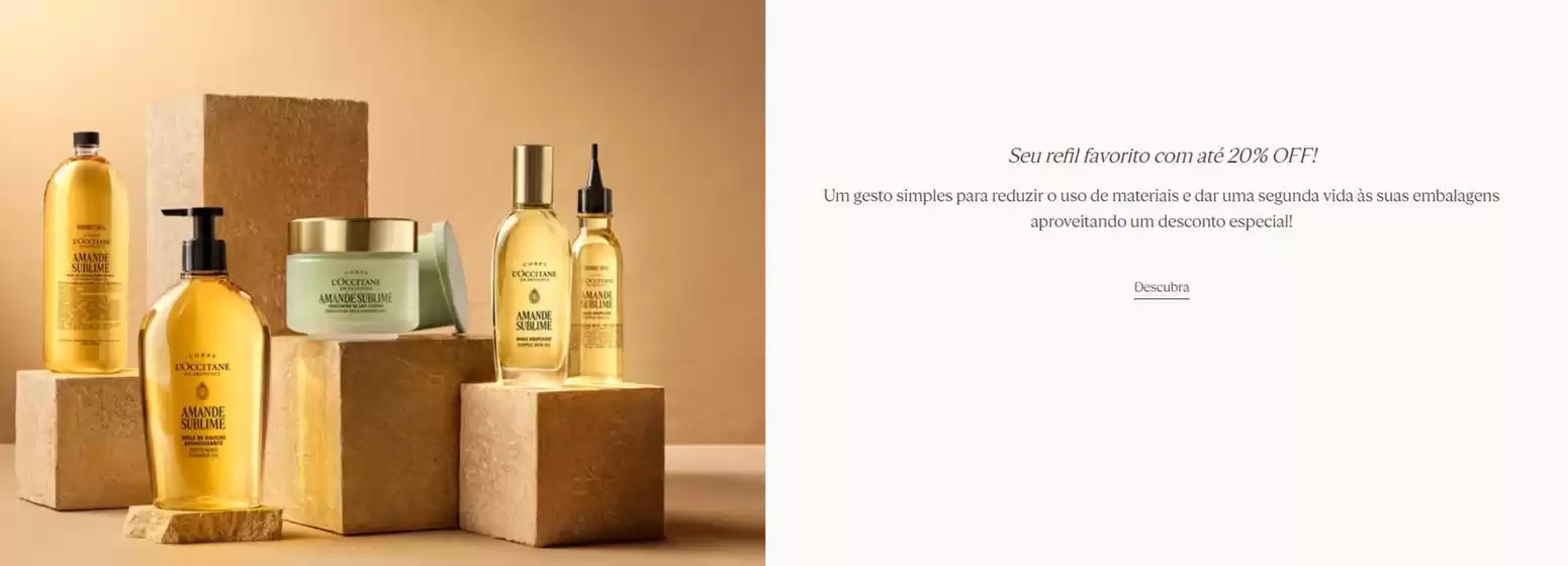 Catálogo L'Occitane | Seu refil favorito com ate 20% off! | 2026-08-24T00:00:00.000Z - 2026-09-01T00:00:00.000Z