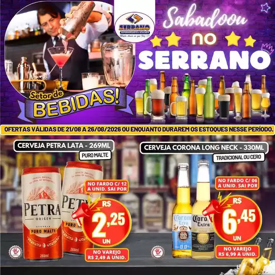 Catálogo Serrano Supermercado | Ofertas exclusivas para nossos clientes | 2026-08-21T00:00:00.000Z - 2026-08-26T00:00:00.000Z
