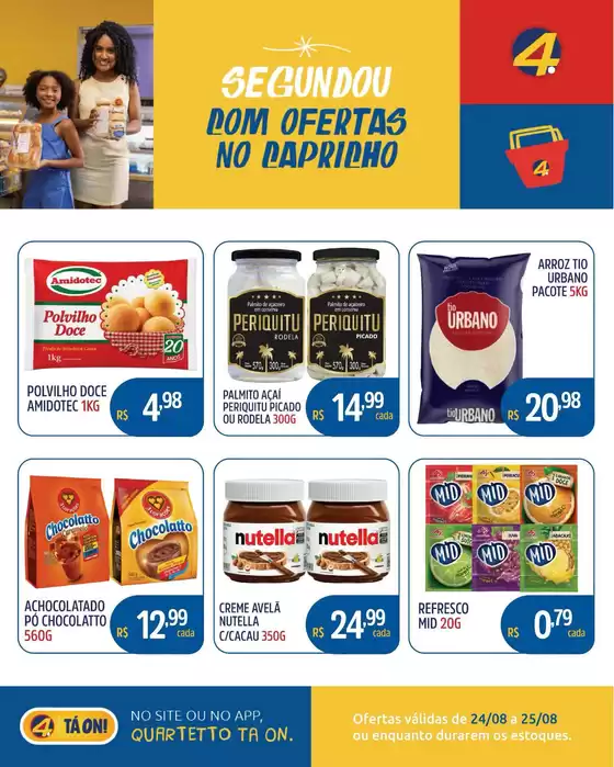 Catálogo Quartetto Supermercados | Encarte Quartetto Supermercados | 2026-08-24T00:00:00.000Z - 2026-08-25T00:00:00.000Z