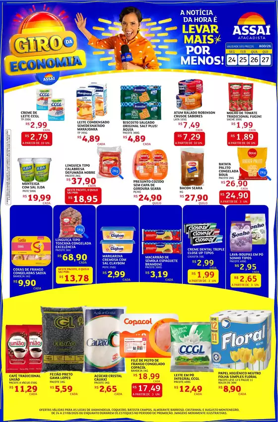 Catálogo Assaí Atacadista | Encarte Assaí Atacadista 49866-63 | 2026-08-24T00:00:00.000Z - 2026-08-27T00:00:00.000Z