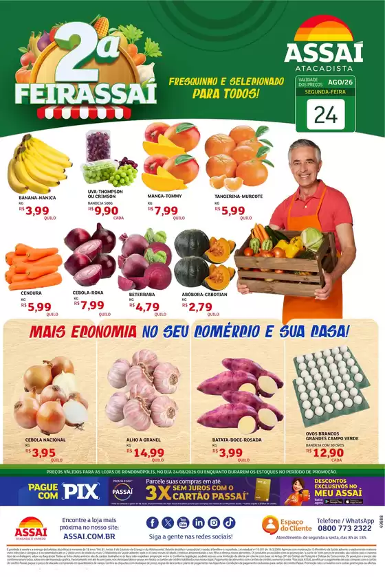 Catálogo Assaí Atacadista | Encarte Assaí Atacadista 49888-978 | 2026-08-24T00:00:00.000Z - 2026-08-24T00:00:00.000Z