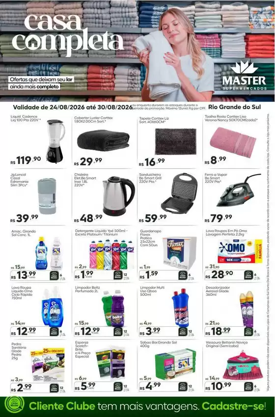 Catálogo Master Supermercados | Casa completa RS | 2026-08-24T00:00:00.000Z - 2026-08-30T00:00:00.000Z