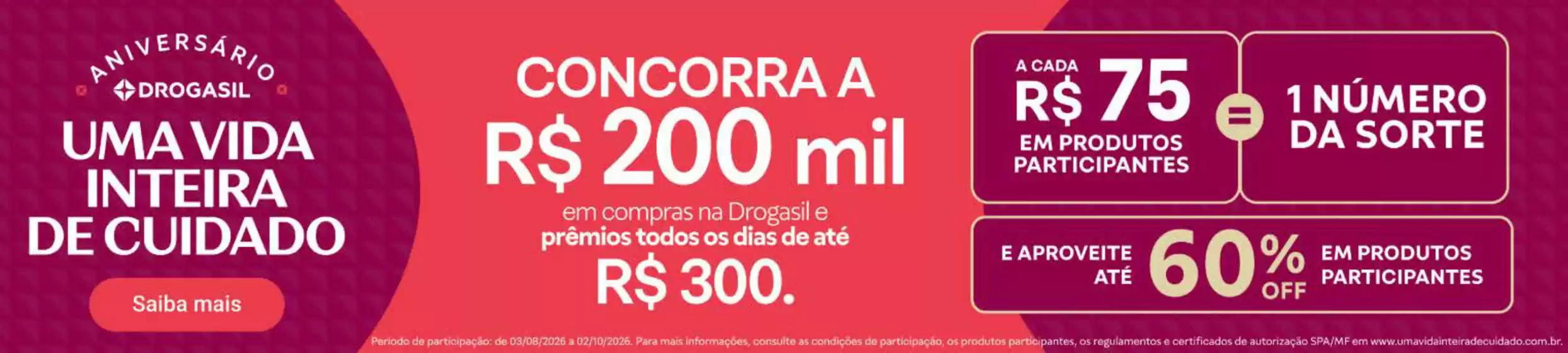 Catálogo Drogasil | Ofertas imperdiveis ! | 2026-08-24T00:00:00.000Z - 2026-08-30T00:00:00.000Z