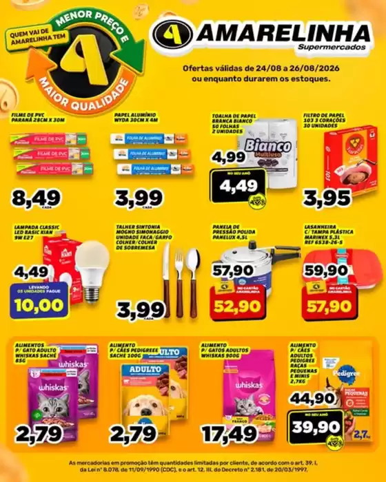 Catálogo Amarelinha Supermercados | Ofertas Especial | 2026-08-24T00:00:00.000Z - 2026-08-26T00:00:00.000Z