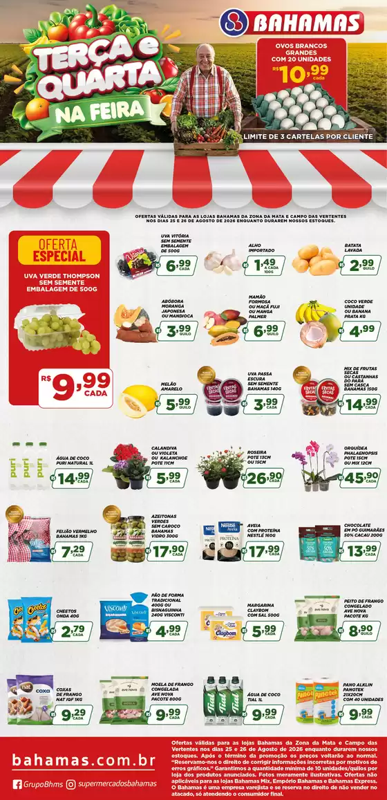 Catálogo Bahamas Supermercados | Terça e quarta-feira na feira | 2026-08-25T00:00:00.000Z - 2026-08-26T00:00:00.000Z