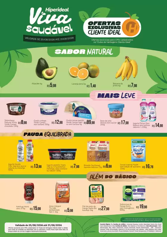 Catálogo Hiperideal Supermercados | Ofertas e promoções atuais | 2026-08-25T00:00:00.000Z - 2026-08-31T00:00:00.000Z