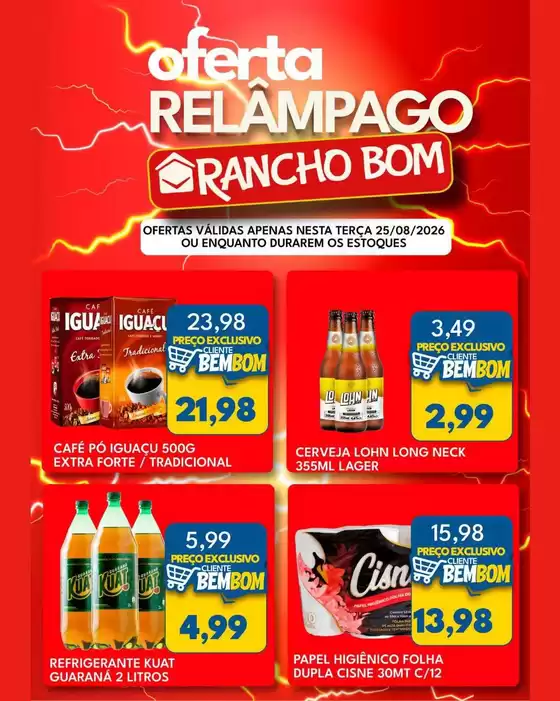 Catálogo Rancho Bom Supermercados | Encarte Rancho Bom Supermercados | 2026-08-25T00:00:00.000Z - 2026-08-25T00:00:00.000Z