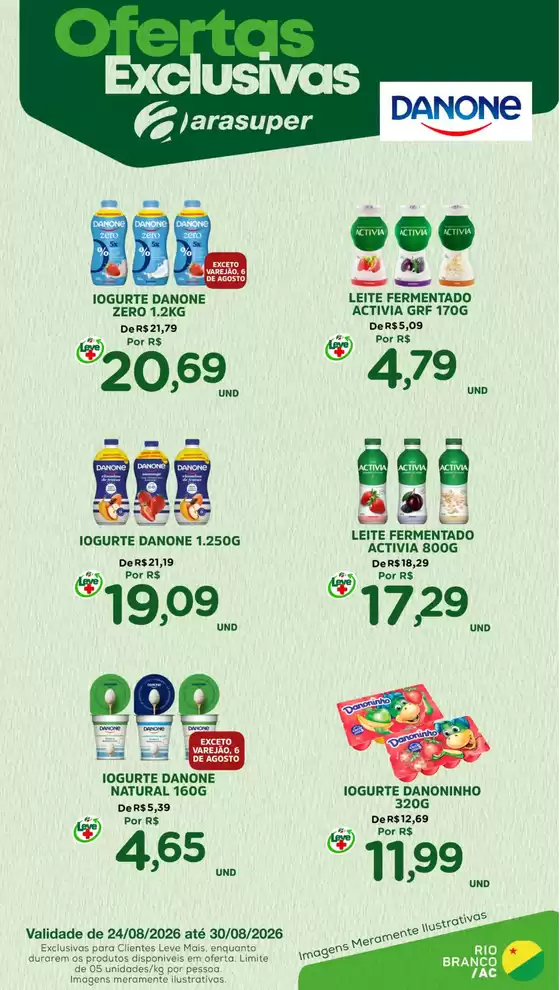 Catálogo Araújo Supermercados | EXCLUSIVA DANONE | 2026-08-25T00:00:00.000Z - 2026-08-30T00:00:00.000Z