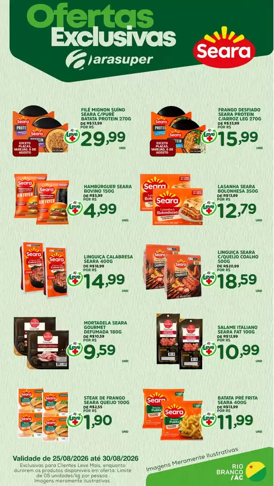 Catálogo Araújo Supermercados | EXCLUSIVA SEARA | 2026-08-25T00:00:00.000Z - 2026-08-30T00:00:00.000Z