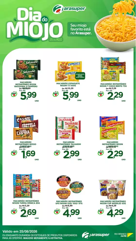 Catálogo Araújo Supermercados | DIA DO MIOJO | 2026-08-25T00:00:00.000Z - 2026-08-25T00:00:00.000Z