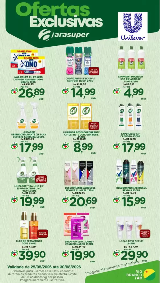 Catálogo Araújo Supermercados | EXCLUSIVA UNILEVER | 2026-08-25T00:00:00.000Z - 2026-08-30T00:00:00.000Z