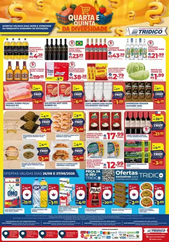 Catálogo Supermercados Tridico | Quarta e Quinta da Diversidade no Tridico! | 2026-08-26T00:00:00.000Z - 2026-08-27T00:00:00.000Z