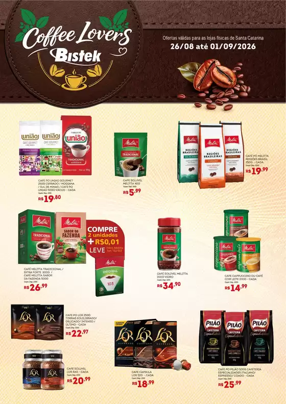 Catálogo Bistek Supermercados | Melhores ofertas para todos os clientes | 2026-08-26T00:00:00.000Z - 2026-09-01T00:00:00.000Z