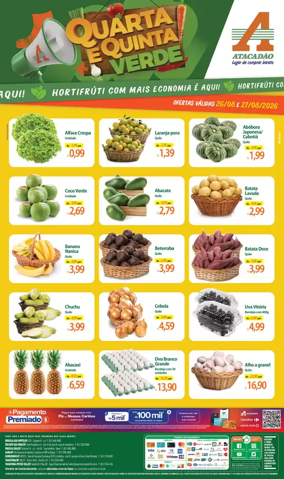 Catálogo Atacadão em Cidade Ocidental | Atacadão - Hortifrúti | 2026-08-26T00:00:00.000Z - 2026-08-27T00:00:00.000Z