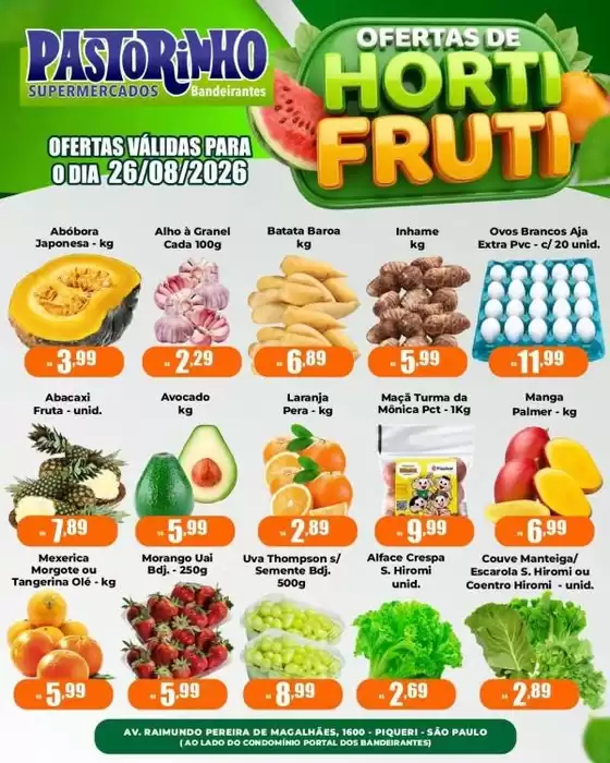 Catálogo Supermercado Pastorinho | Grandes descontos em produtos selecionados | 2026-08-26T00:00:00.000Z - 2026-08-26T00:00:00.000Z