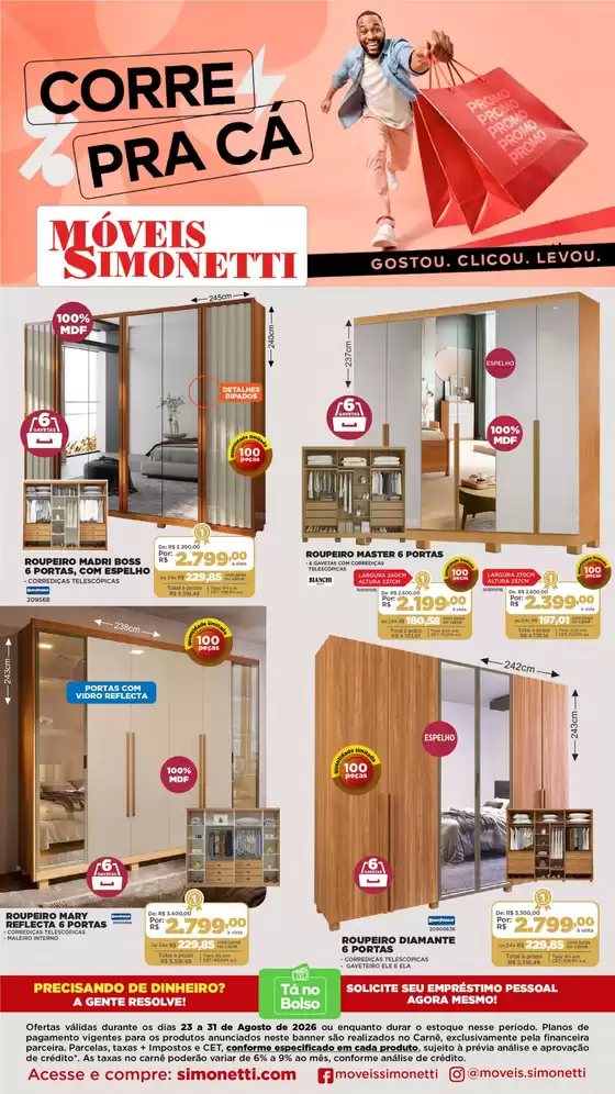 Catálogo Móveis Simonetti | Encarte Móveis Simonetti | 2026-08-23T00:00:00.000Z - 2026-08-31T00:00:00.000Z