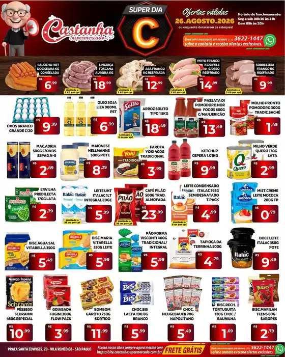Catálogo Supermercado Castanha | Ofertas especiais para você | 2026-08-26T00:00:00.000Z - 2026-08-26T00:00:00.000Z
