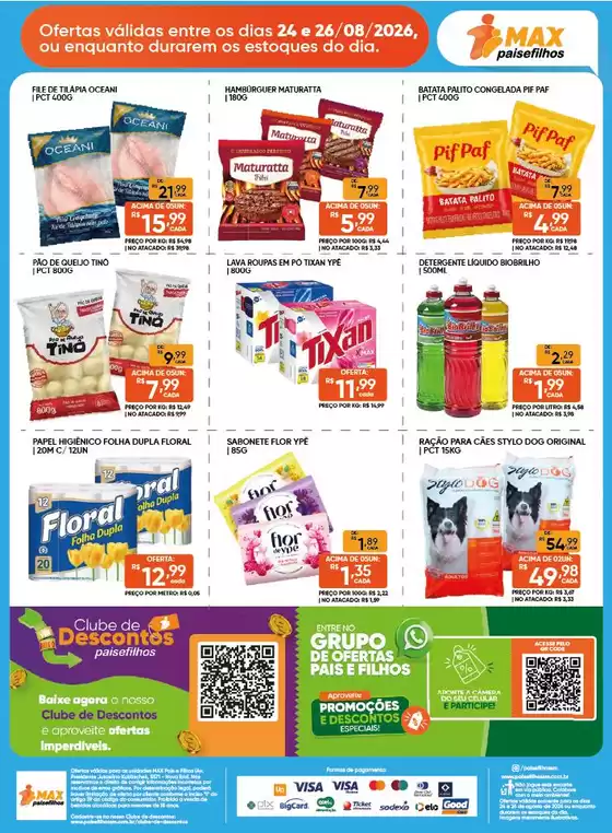Catálogo Pais e Filhos Supermercados | Ofertas exclusivas para nossos clientes | 2026-08-24T00:00:00.000Z - 2026-08-26T00:00:00.000Z