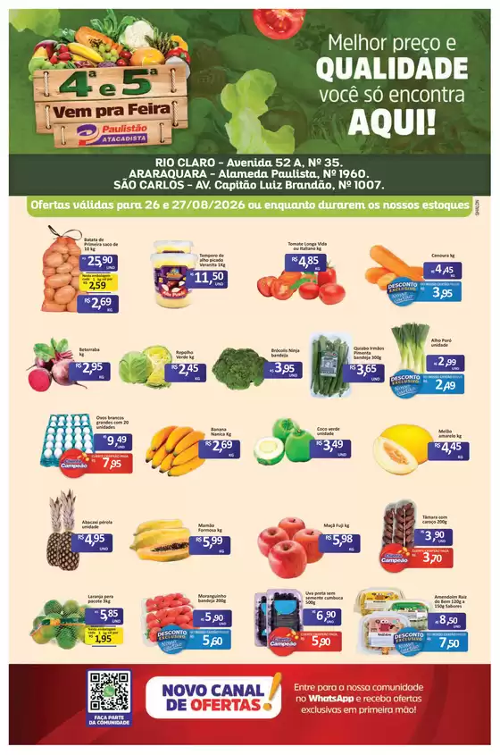 Catálogo Paulistão Atacadista | Pechinchas e ofertas atuais | 2026-08-26T00:00:00.000Z - 2026-08-27T00:00:00.000Z