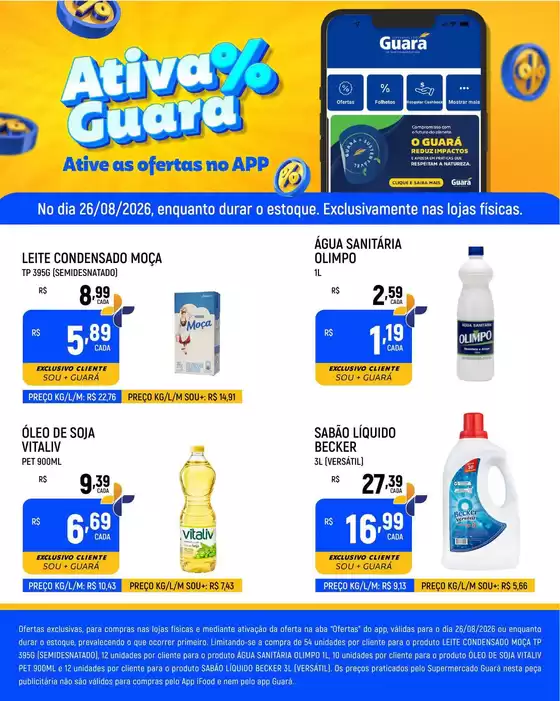 Catálogo Supermercado Guará | Ótima oferta para caçadores de pechinchas | 2026-08-26T00:00:00.000Z - 2026-08-26T00:00:00.000Z