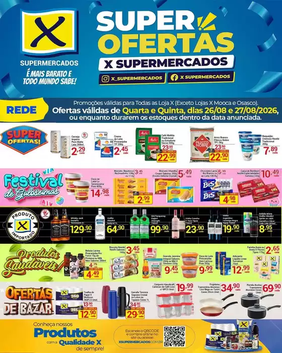 Catálogo X Supermercados | Encarte X Supermercados | 2026-08-26T00:00:00.000Z - 2026-08-27T00:00:00.000Z
