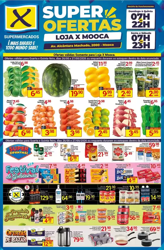 Catálogo X Supermercados | Promoções especiais em andamento | 2026-08-26T00:00:00.000Z - 2026-08-27T00:00:00.000Z