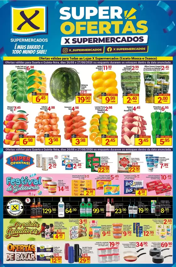 Catálogo X Supermercados | Ofertas especiais para você | 2026-08-26T00:00:00.000Z - 2026-08-27T00:00:00.000Z