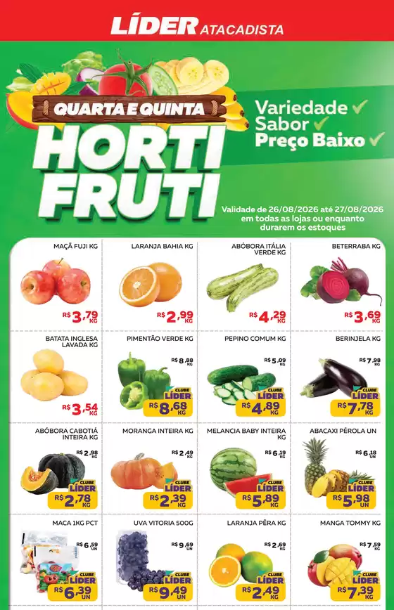 Catálogo Líder Atacadista | Encartequartaequintadohortfruti | 2026-08-26T00:00:00.000Z - 2026-08-27T00:00:00.000Z