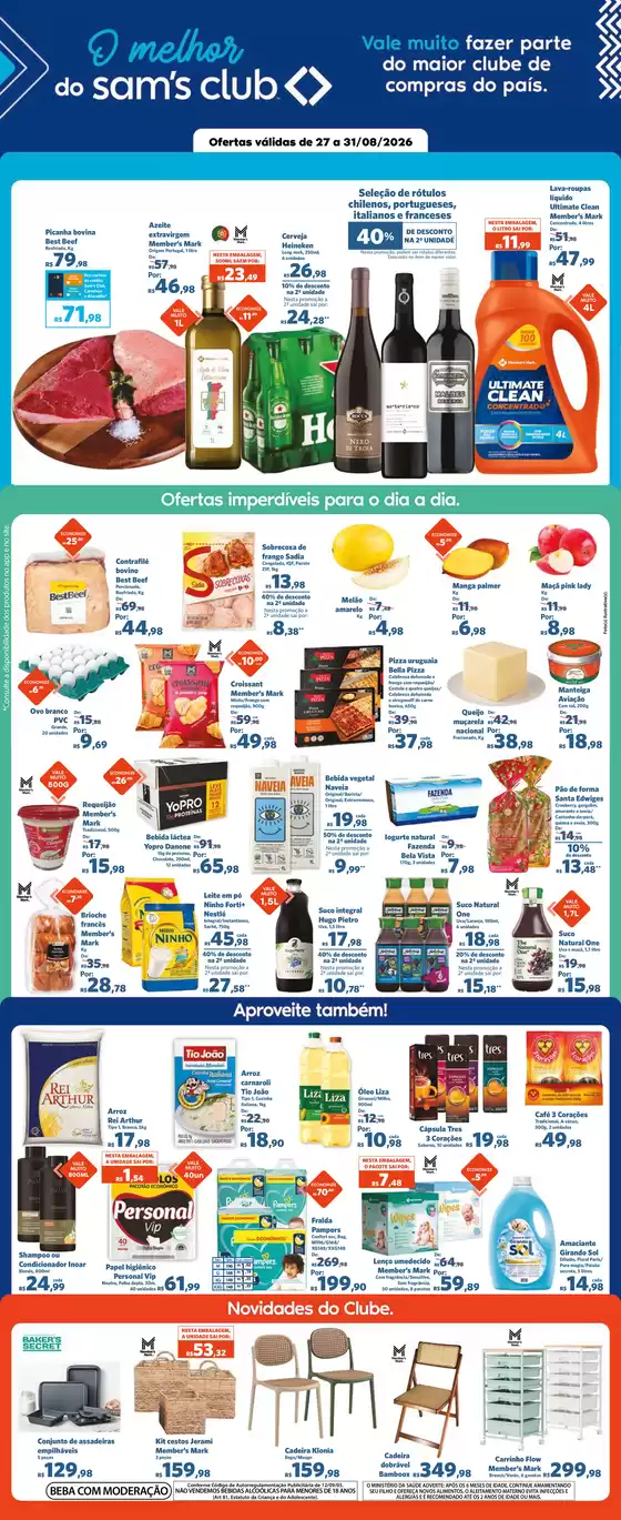 Catálogo Sam's Club | Ofertas para caçadores de pechinchas | 2026-08-27T00:00:00.000Z - 2026-08-31T00:00:00.000Z