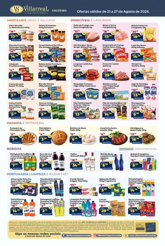 Catálogo Villarreal Supermercados | Grandes descontos em produtos selecionados | 2026-08-21T00:00:00.000Z - 2026-08-27T00:00:00.000Z