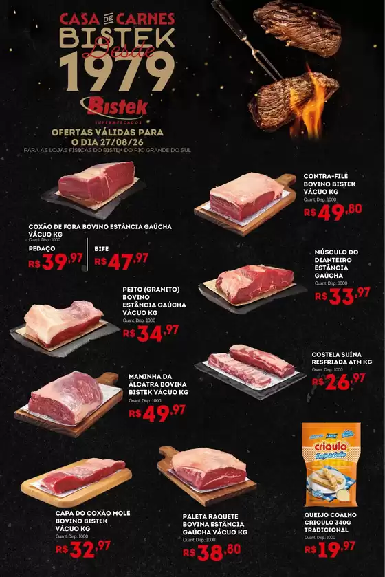 Catálogo Bistek Supermercados | Descubra ofertas atraentes | 2026-08-27T00:00:00.000Z - 2026-08-27T00:00:00.000Z