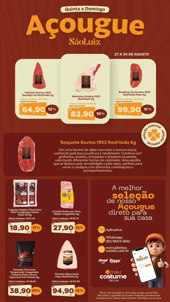 Catálogo Mercadinhos São Luiz | Açougue | 2026-08-27T00:00:00.000Z - 2026-08-30T00:00:00.000Z