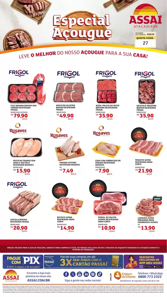 Catálogo Assaí Atacadista | Encarte Assaí Atacadista 49913-964 | 2026-08-27T00:00:00.000Z - 2026-08-27T00:00:00.000Z