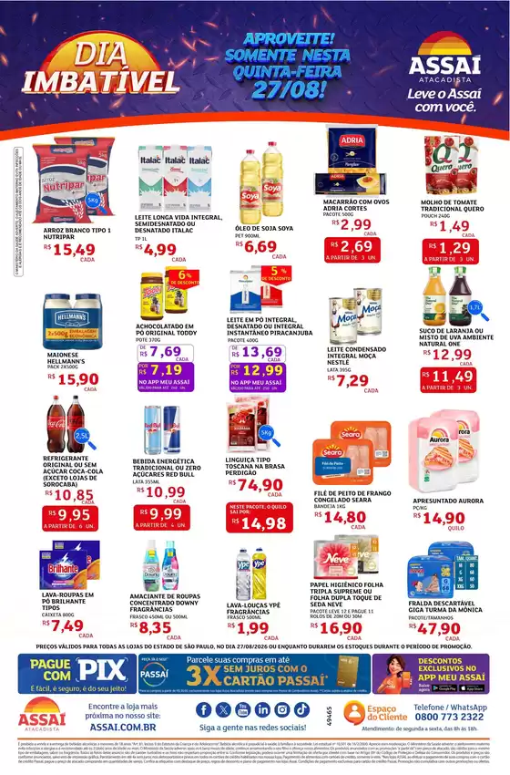Catálogo Assaí Atacadista | Encarte Assaí Atacadista 49465 | 2026-08-27T00:00:00.000Z - 2026-08-27T00:00:00.000Z