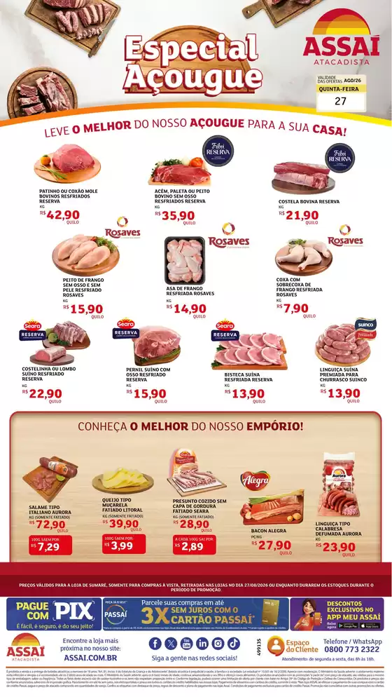 Catálogo Assaí Atacadista | Encarte Assaí Atacadista 49913-965 | 2026-08-27T00:00:00.000Z - 2026-08-27T00:00:00.000Z