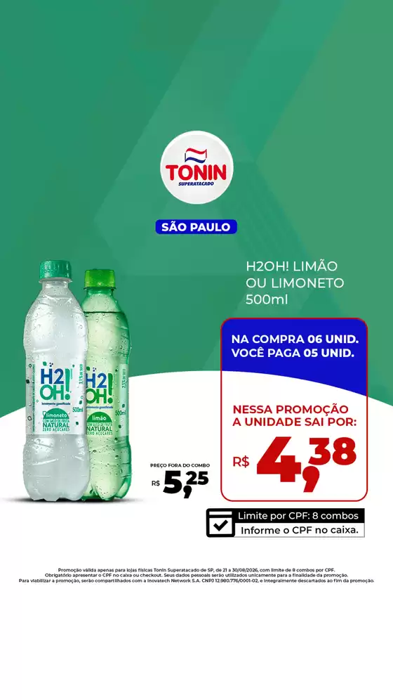 Catálogo Tonin Superatacado em Serra Azul | H2OH | 2026-08-27T00:00:00.000Z - 2026-08-30T00:00:00.000Z