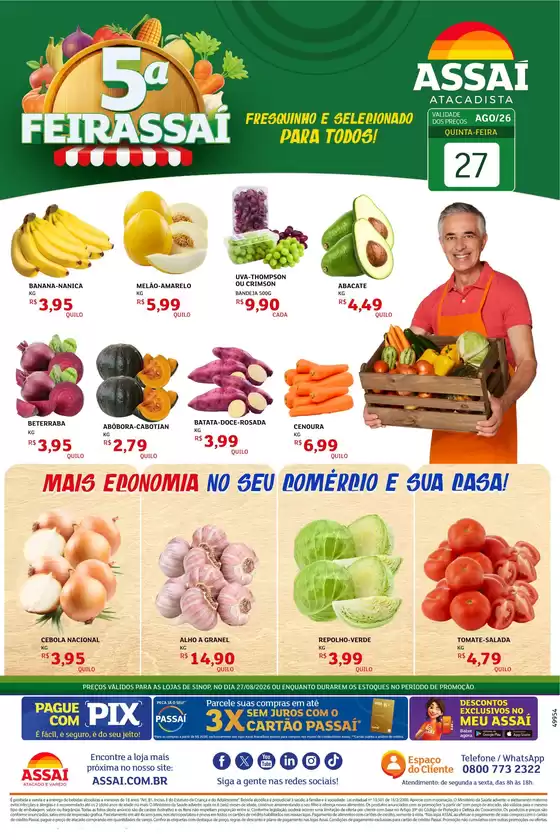 Catálogo Assaí Atacadista | Encarte Assaí Atacadista 49954-977 | 2026-08-27T00:00:00.000Z - 2026-08-27T00:00:00.000Z