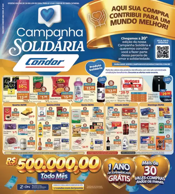Catálogo Supermercados Condor | Melhores ofertas e descontos | 2026-08-26T00:00:00.000Z - 2026-09-09T00:00:00.000Z