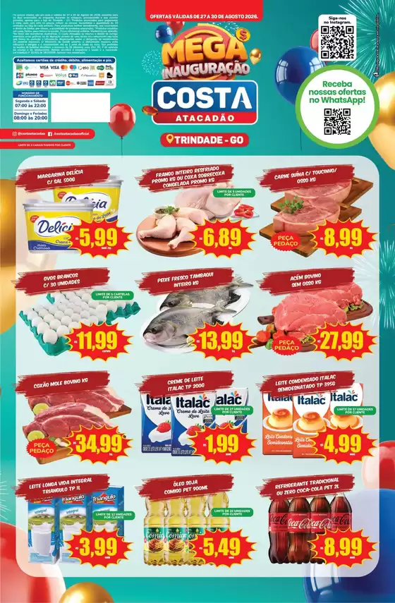 Catálogo Costa Atacadão | Ofertas especiais atraentes para todos | 2026-08-27T00:00:00.000Z - 2026-08-30T00:00:00.000Z