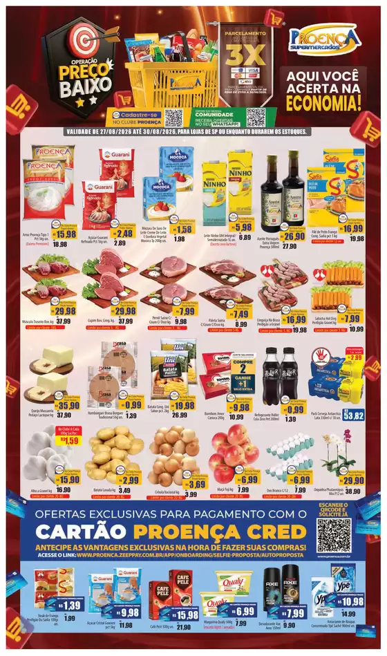Catálogo Proença Supermercados | OPERAÇÃO PREÇO BAIXO | 2026-08-27T00:00:00.000Z - 2026-08-30T00:00:00.000Z