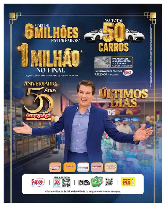 Catálogo Supermercado Savegnago | Revista Festivais | 2026-08-27T00:00:00.000Z - 2026-09-08T00:00:00.000Z