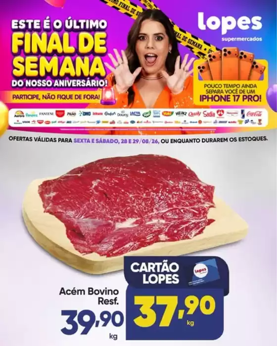 Catálogo Lopes Supermercados | FINAL DE SEMANA | 2026-08-28T00:00:00.000Z - 2026-08-29T00:00:00.000Z