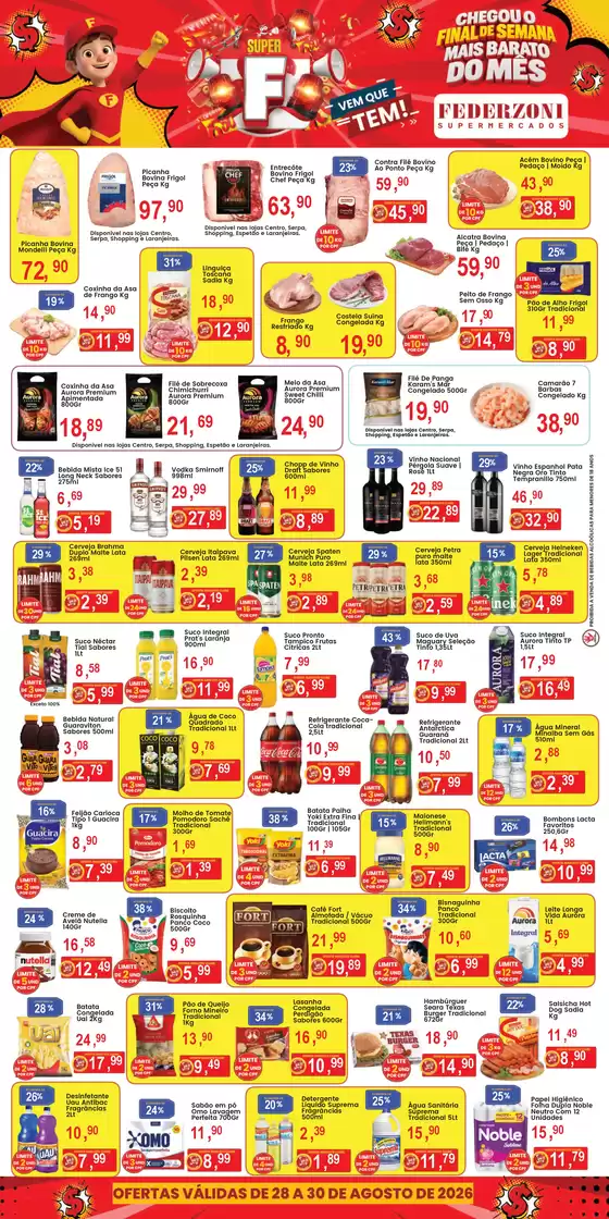 Catálogo Federzoni Supermercados | Super F | 2026-08-28T00:00:00.000Z - 2026-08-30T00:00:00.000Z