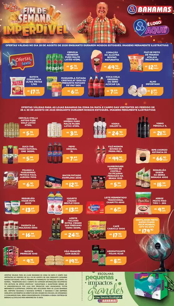 Catálogo Bahamas Supermercados | Fim de semana imperdível | 2026-08-28T00:00:00.000Z - 2026-08-30T00:00:00.000Z