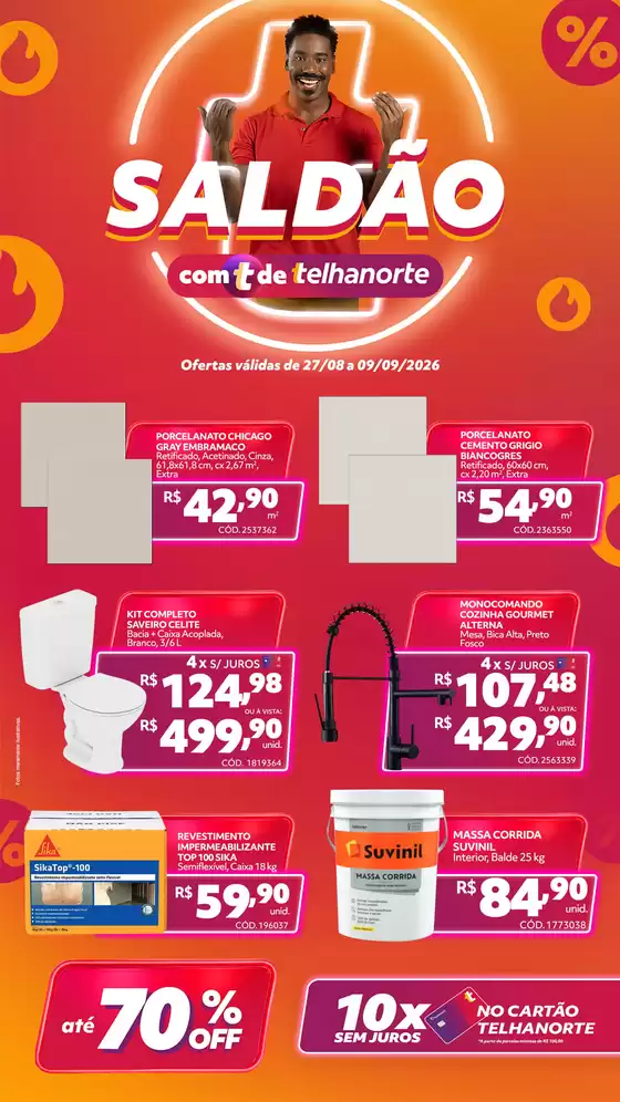 Catálogo Obra Já | Saldão com de telhanorte | 2026-08-28T00:00:00.000Z - 2026-09-09T00:00:00.000Z