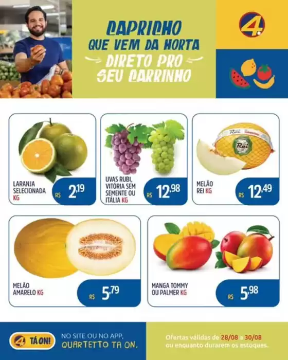 Catálogo Quartetto Supermercados | Ofertas exclusivas | 2026-08-28T00:00:00.000Z - 2026-08-30T00:00:00.000Z