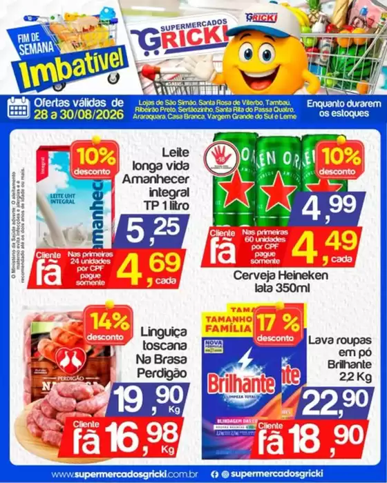 Catálogo Supermercados Gricki | Fim De Semana | 2026-08-28T00:00:00.000Z - 2026-08-30T00:00:00.000Z