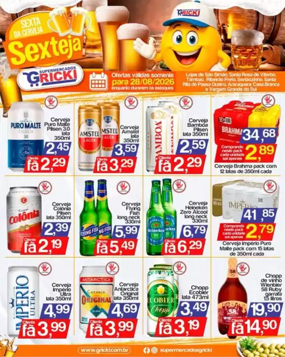 Catálogo Supermercados Gricki | SEXTEJA NO GRICKI! | 2026-08-28T00:00:00.000Z - 2026-08-28T00:00:00.000Z