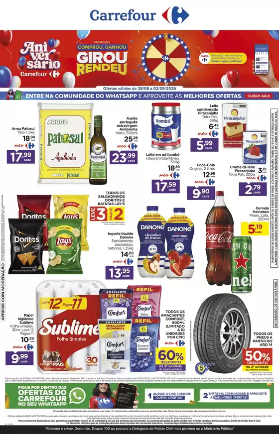Catálogo Carrefour | Grandes descontos em produtos selecionados | 2026-08-28T00:00:00.000Z - 2026-09-02T00:00:00.000Z