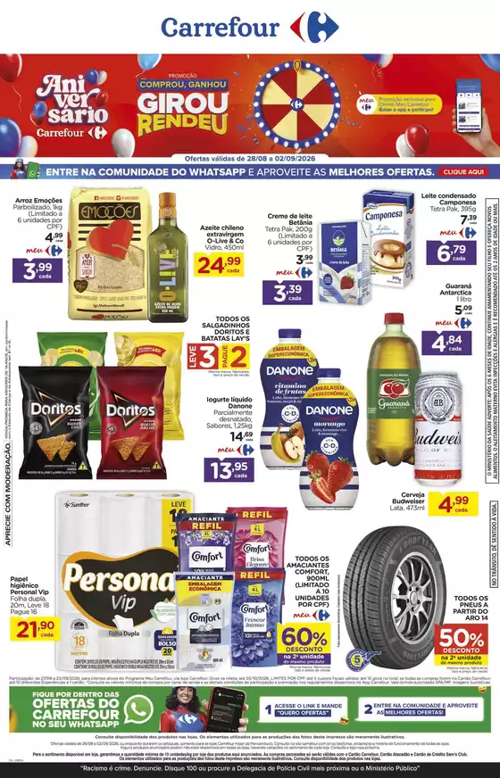 Catálogo Carrefour em Paulista | Grandes descontos em produtos selecionados | 2026-08-28T00:00:00.000Z - 2026-09-02T00:00:00.000Z